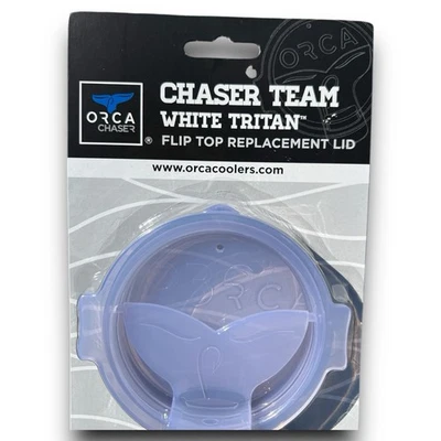 Orca - Chaser Replacement Flip Top Lid - White Tritan Logo - Fits All 27oz Chase
