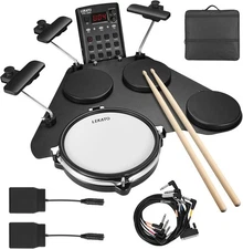 LEKATO Electronic Drum Set, Portable Electric Drum Set for Beginner