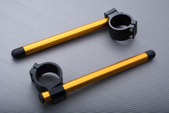 Guidon bracelet 51mm demi-guidon standard noir or pour Ducati Panigale 1199 2013