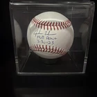 JORDAN WALKER AUTOGRAPHED BASEBALL DEBUT INSCRIPTION AUTHENTICATED WITH CASE