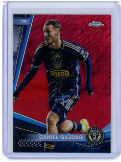 2024 TOPPS CHROME MLS MANIA SOCCER RED SHIMMER DANIEL GAZDAG /5