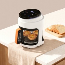 White Hot Air Fryer Air Fryer with Touch Screen Visible Baking Basket Air Fryer