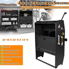32''W X 43''H X 13''D Lockable Cargo Van Shelving W/hooks For Mid/high Roof