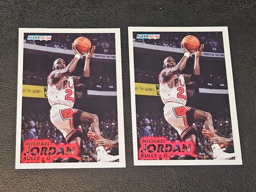 Michael Jordan  1993-94 Fleer #28 Chicago Bulls Basketball Card NM--Lot of 2