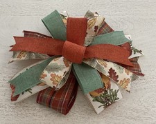 10' Fall Thanksgiving Wreath Bow, Fall Pumpkin Bow, Autumn Lantern Bow Handmade