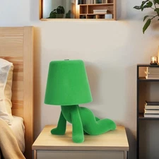 Bedside Touch Control Table Lamp, Golden Decor Thinker Statue LED Table Lamp ...