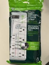 Greenlite Tier 1 Advanced 7 Outlet Surge Protecting Power Saving Strip 1Pack