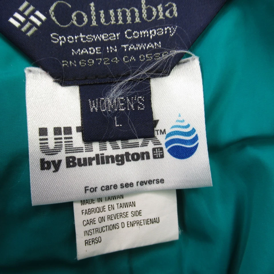 Pantalones de esquí Columbia para mujer grandes piernas rectas bolsillos ligeros verdes Foto 3 de 4
