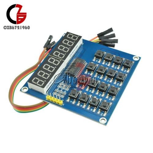 New 8-Bit LEDDigital Tube 8/16 KeyS TM1638 Display module for AVR Arduino ARM - Picture 21 of 25