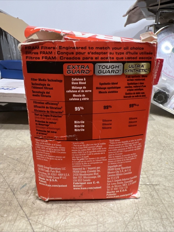 Filtro de aceite de motor FRAM Extra Guard PH11 para TL30005 PO33 PF1127 LF136 HF929 zs Foto 2 de 3