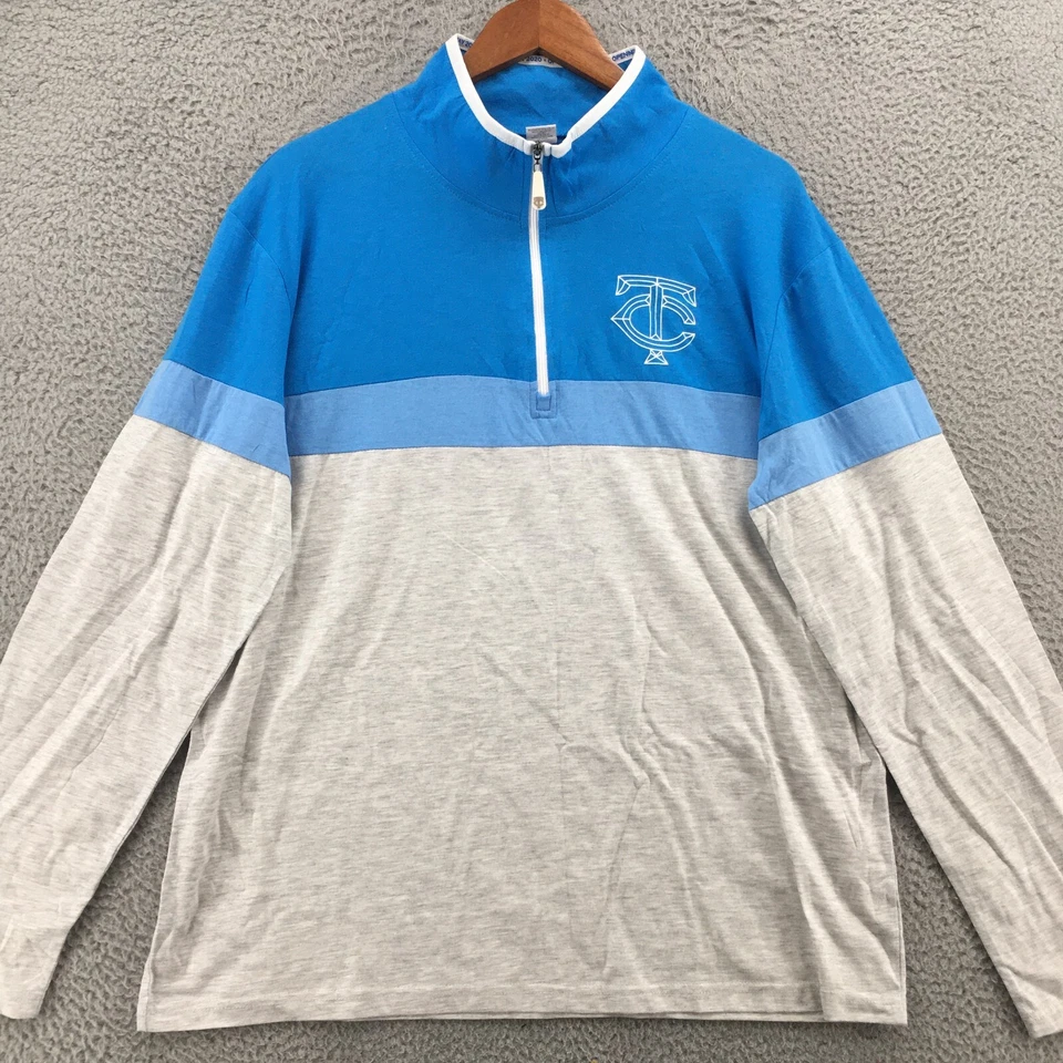 Sudadera Ford Media Cremallera Para Hombre XL Azul Gris Mezcla de Algodón Cuello Simulado Manga Larga Foto 2 de 4