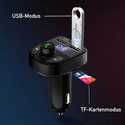 Bluetooth 5.0 FM Transmitter Auto Mp3 Player USB Radio KFZ SD Freisprechanlage - Bild 3 von 13
