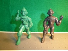 Two Vintage 1950's Ajax Archer Space Ranger Spaceman Hard Plastic 3.5" Figures