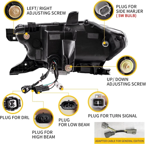 VLAND Full LED Reflector Headlights For 2015-22 Toyota Tacoma Front Lamps L+R - Picture 5 of 24