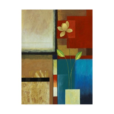 ALI46248-C2432GG Flower With Red And Blue Squares by Pablo Esteban, 24x32,