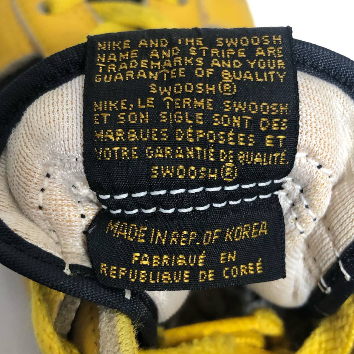 NIKE DUNK HI IOWA US11.5 1985 Original Vintage Yellow x NIKE DUNK HI IOWA US11.5 1985 Original Vintage Yellow x