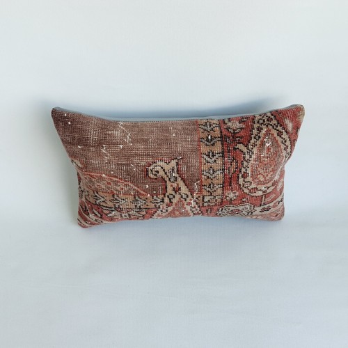 Copricuscino in moquette fatto a mano, federa per cuscino in tappeto naturale 12x20 - Foto 2 di 9