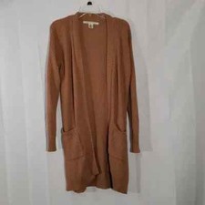 Max Studio Cardigan Duster open front Camel Color Size Small Lagenlook 2 pocket