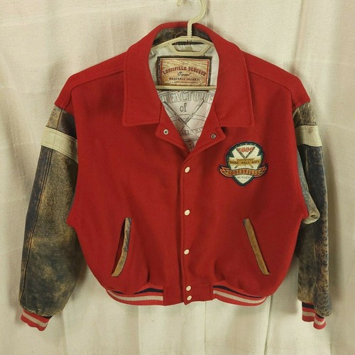 Baseball Jacket Leather Wool XL 