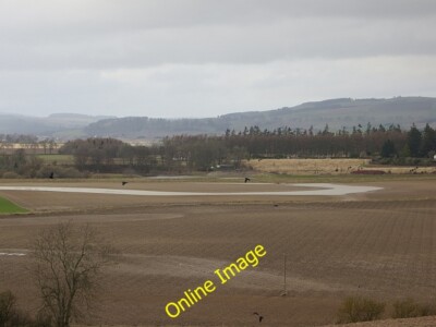 Photo 6x4 Isla flood plain Coupar Angus The swirl of remaining flood wate c2014