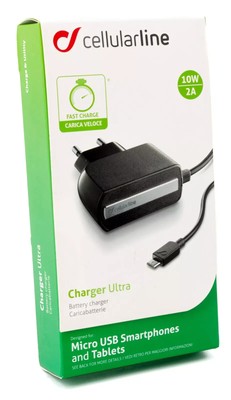 Cellularline Charger Ultra Schnell Ladegerät  Micro USB Handy Netzteil Lade 815