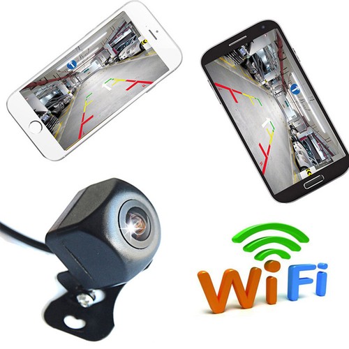Cámara de reversa trasera inalámbrica para automóvil WiFi 150° HD - Imagen 8 de 12