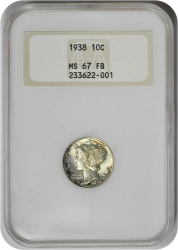 1938 Mercury Silver Dime MS67FB NGC