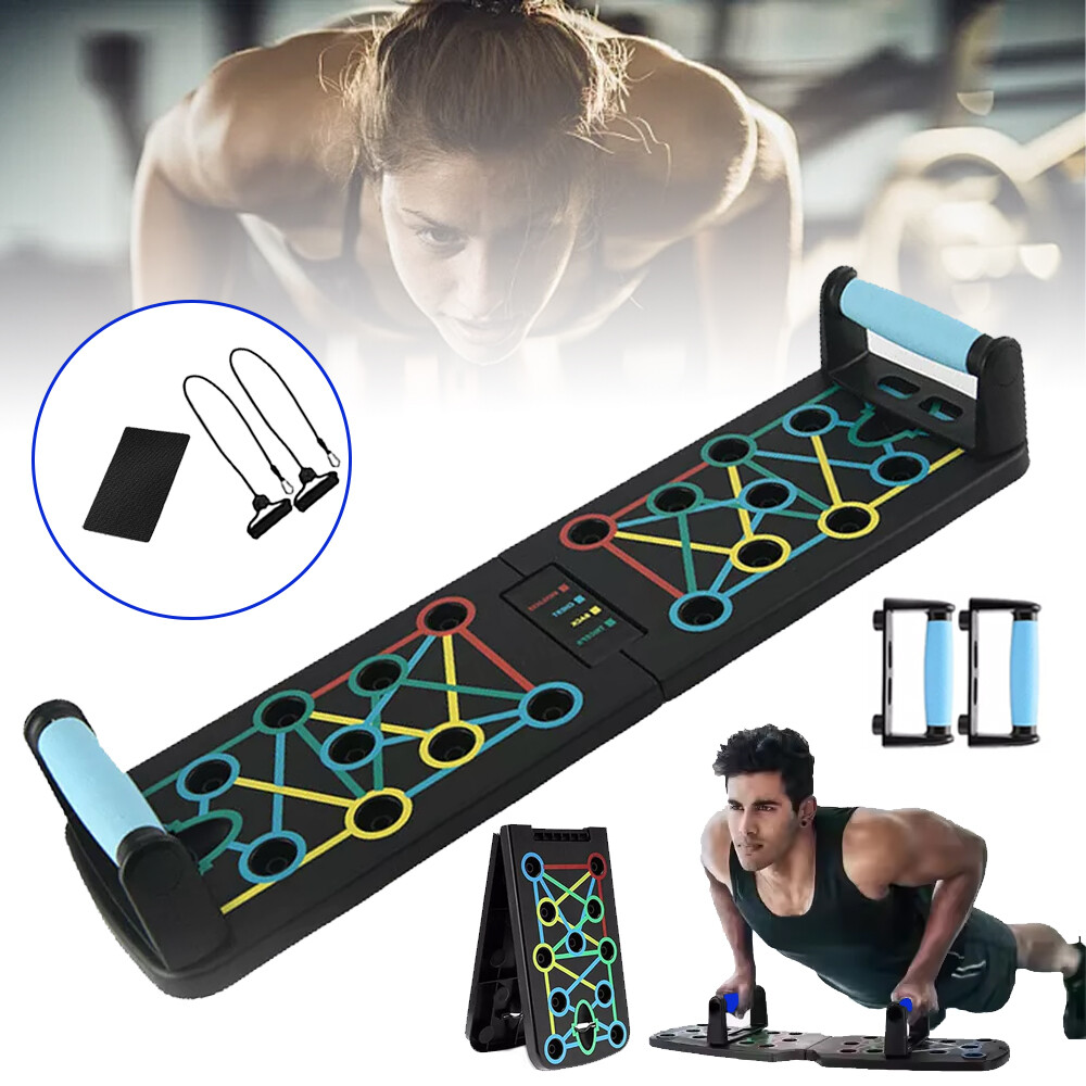 Foldable 14 in 1 Push Up Board Fitness Workout Train Gym Muscle Exercise Press