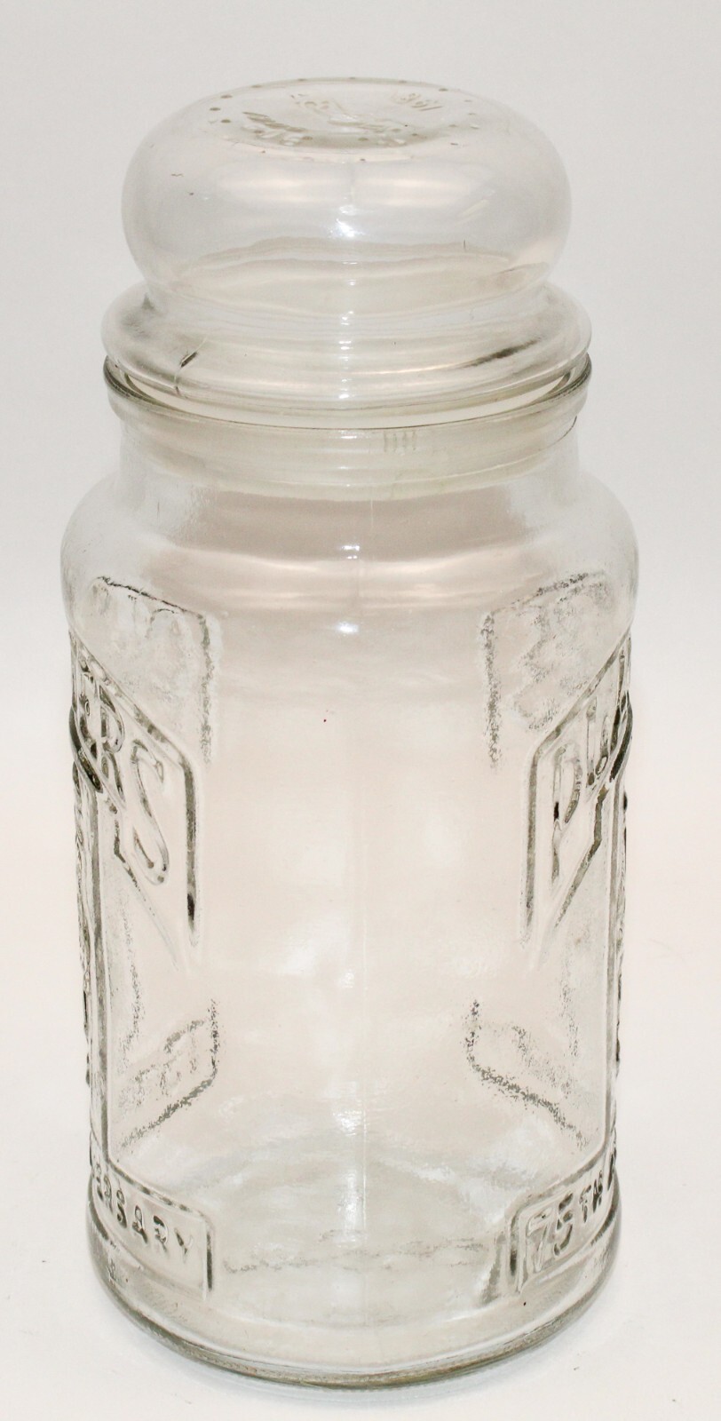 Vintage Planters Peanut Mr. Peanut 75th Anniversary Glass Canister Jar