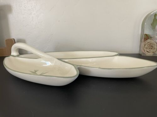 Vintage Winfield Ware Bamboo Design Serving Platter With Handle - Picture 3 of 6