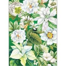 Michel Design Works Winter Blooms Natural Woven Cotton Kitchen Towel