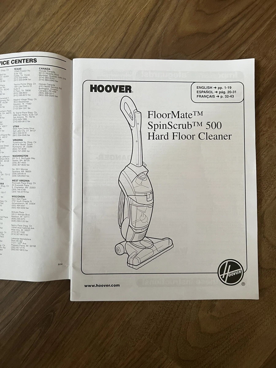 Hoover Floormate Hard Floor Cleaner Manual Floor Roma