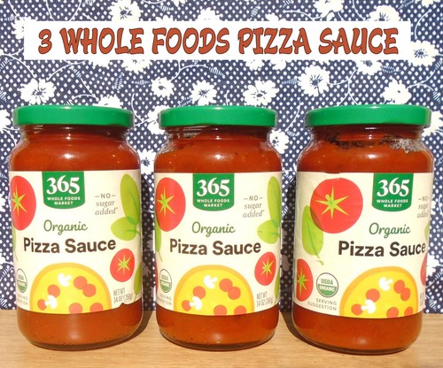3 Whole Foods 365 Organic Pizza Sauce, 14oz. Each, x6/28/2026 - NEW