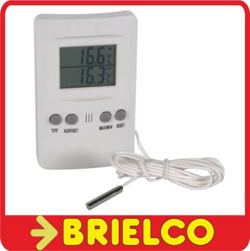 TERMOMETRO DIGITAL INTERIOR Y SENSOR EXTERIOR DE 1.8M MEMORIA 110X70X20MM BD1800 |