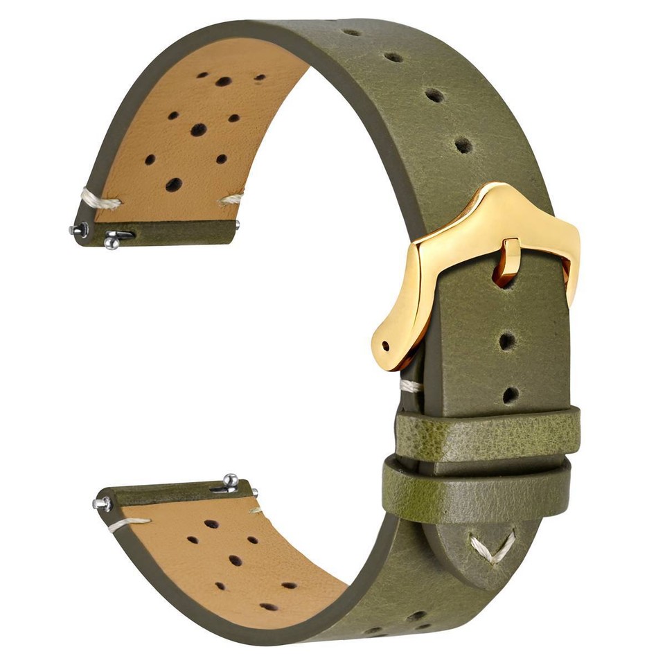 WOCCI 18mm Traspirante Traforato Cinturino In Silicone, Sgancio - Foto 7