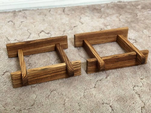 Custom Made Oiled Red Oak Speaker Stands for Klipsch KG4's Fast Free Shipping! - Picture 5 of 12