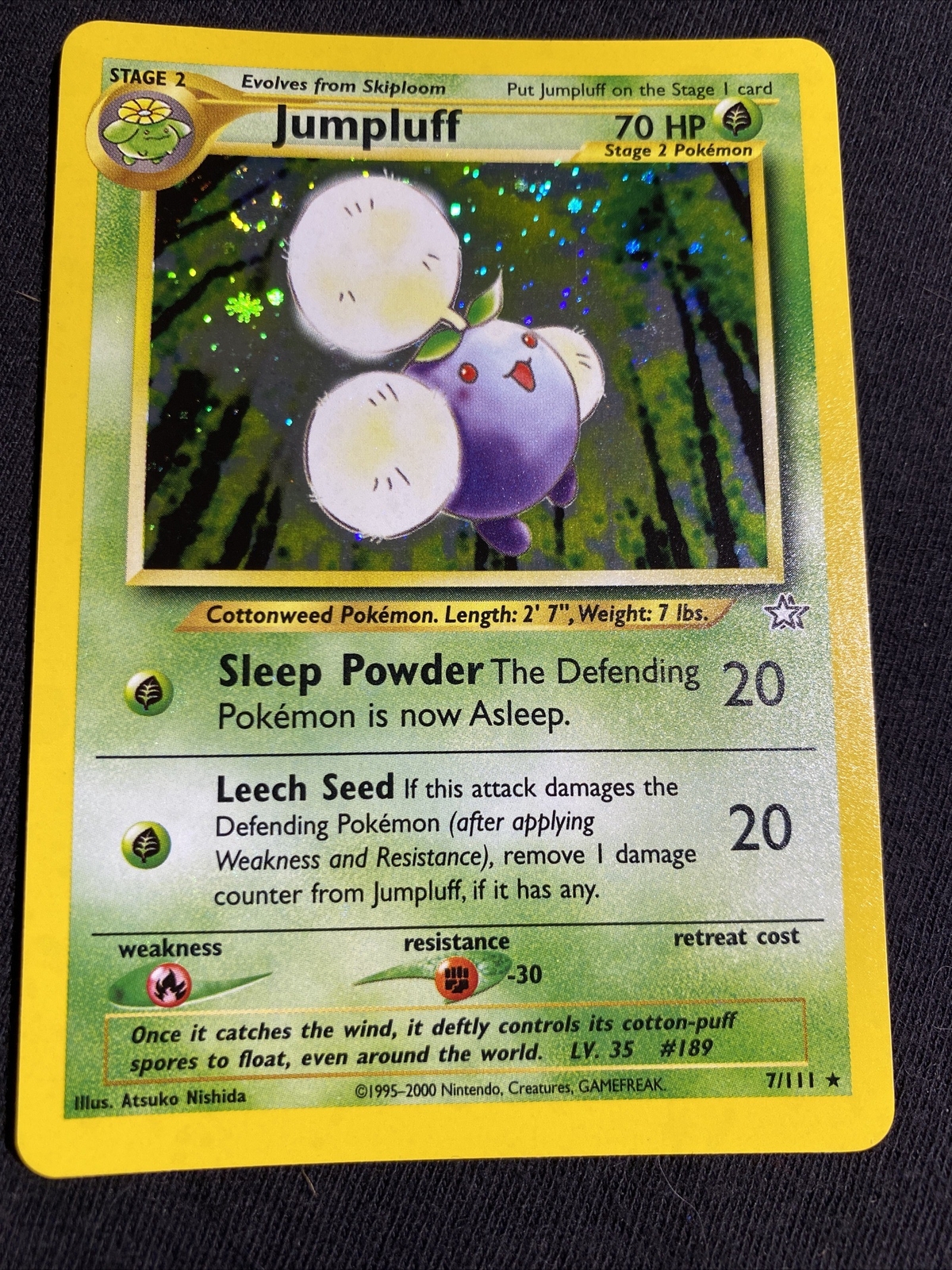 Pokémon TCG Jumpluff Neo Genesis 7 Holo Unlimited Holo Rare