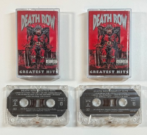 Death Row Greatest Hits 2x Cassette Tape 1996 OG Priority –Snoop, Dre, Pac, Cube - Picture 4 of 6
