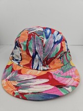 Vintage USA MADE Blank 5 Panel Floral AOP Trucker Hat Cap