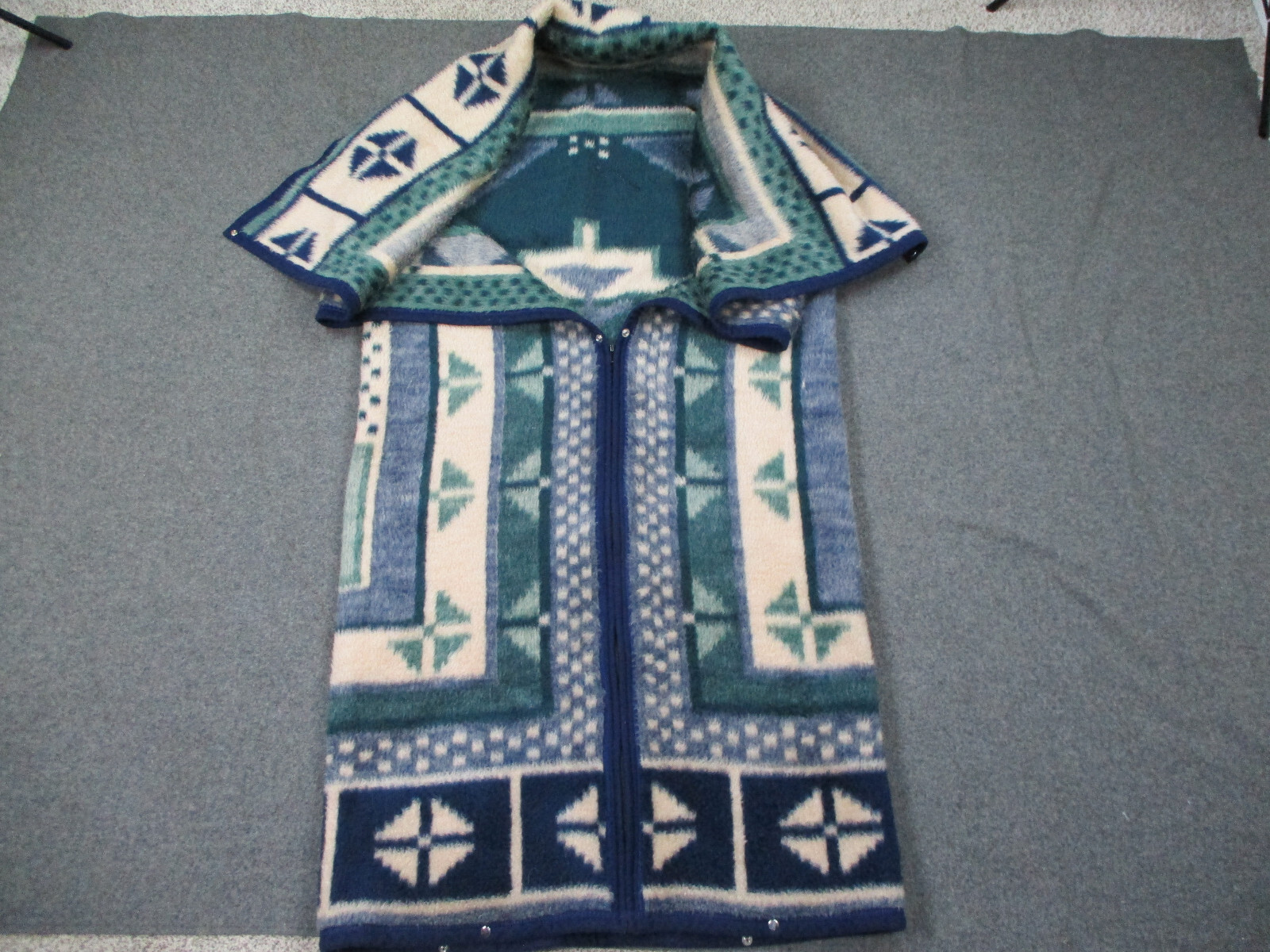 Biederlack Blanket Body Zip Cuddle Wrap Blue Green Southwestern Western