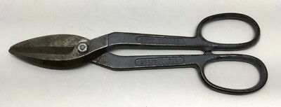 Tin Snips, Drop Forged Solid Steel, 2'' Length of Cut, Straight Pattern, 12  OAL