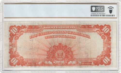 1922 $10 GOLD CERTIFICATE PCGS 35 FR 1173 AM - Picture 2 of 2