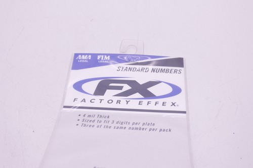 FACTORY EFFEX MOTO MX PLATE RACE NUMBERS STANDARD NUMBER 6 IN WHITE R6.BX11 - Picture 4 of 5