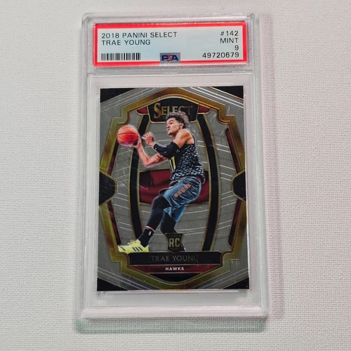 2018-19 Panini Select #142 Trae Young Rookie RC PSA 9 Mint 9H