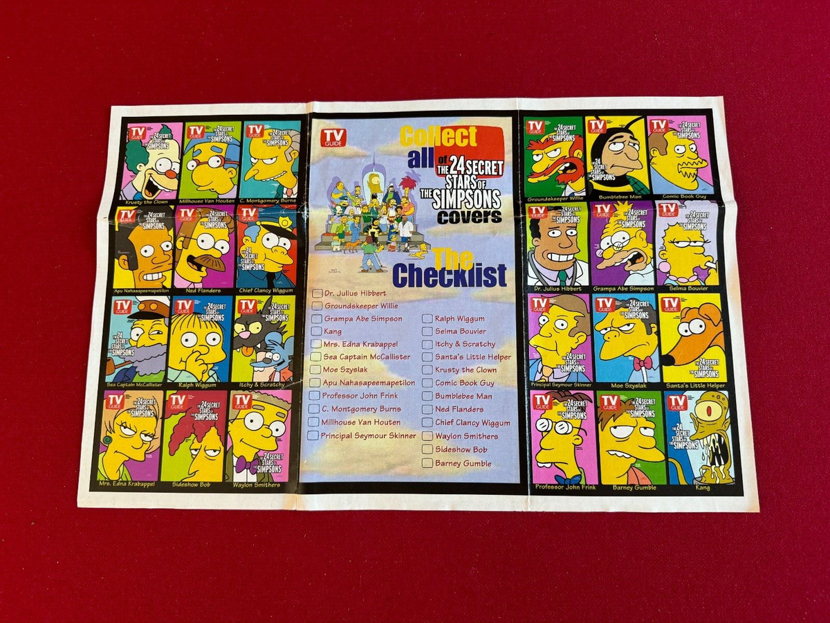 2000 Simpsons Comic Book Guy TV Guide Scarce Vintage Set  