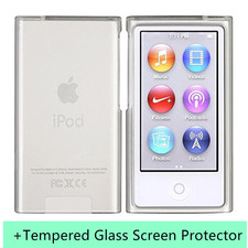 New Clear Transparent Case & Glass Screen Protector for iPod Nano 7th & 8th Gen