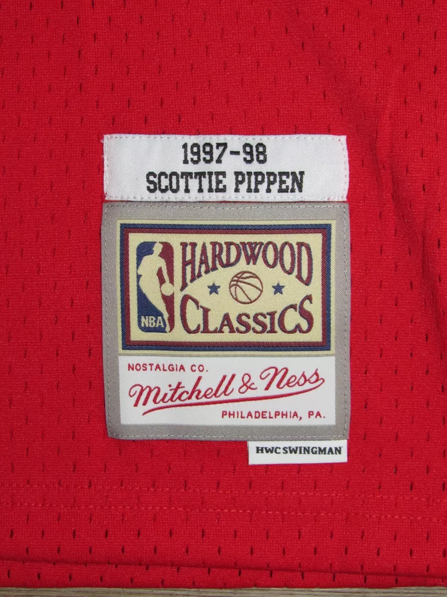 Women's Mitchell & Ness Chicago Bulls NBA Scottie Pippen Hardwood Classics 1997-98 Swingman Jersey
