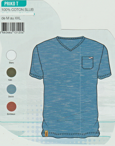 tee shirt col v homme de marque