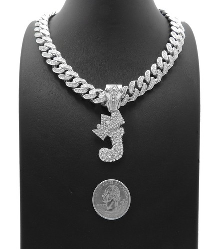 Iced Cuban Box Lock Chain Necklace | eBay