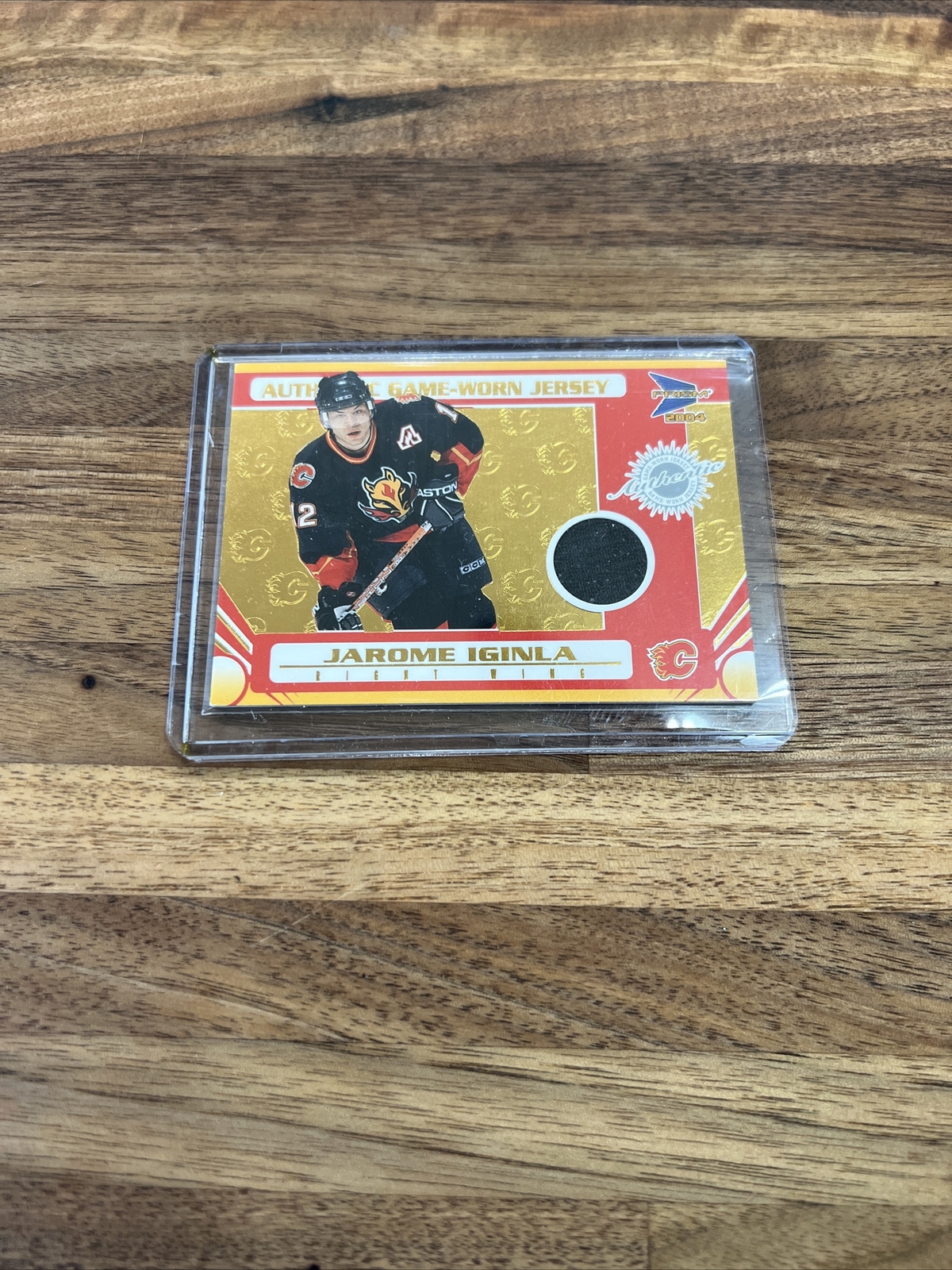 JAROME IGINLA Pacific Prism 2004 Authentic Game-Worn Jersey 633/1185